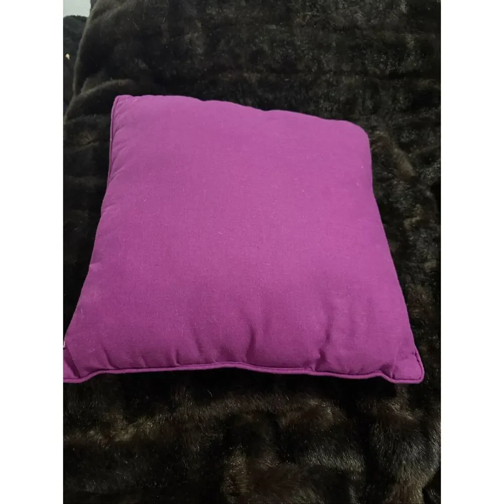 Elegant Gothic Wicked  Victorian purple and black pretty Throw Pillow